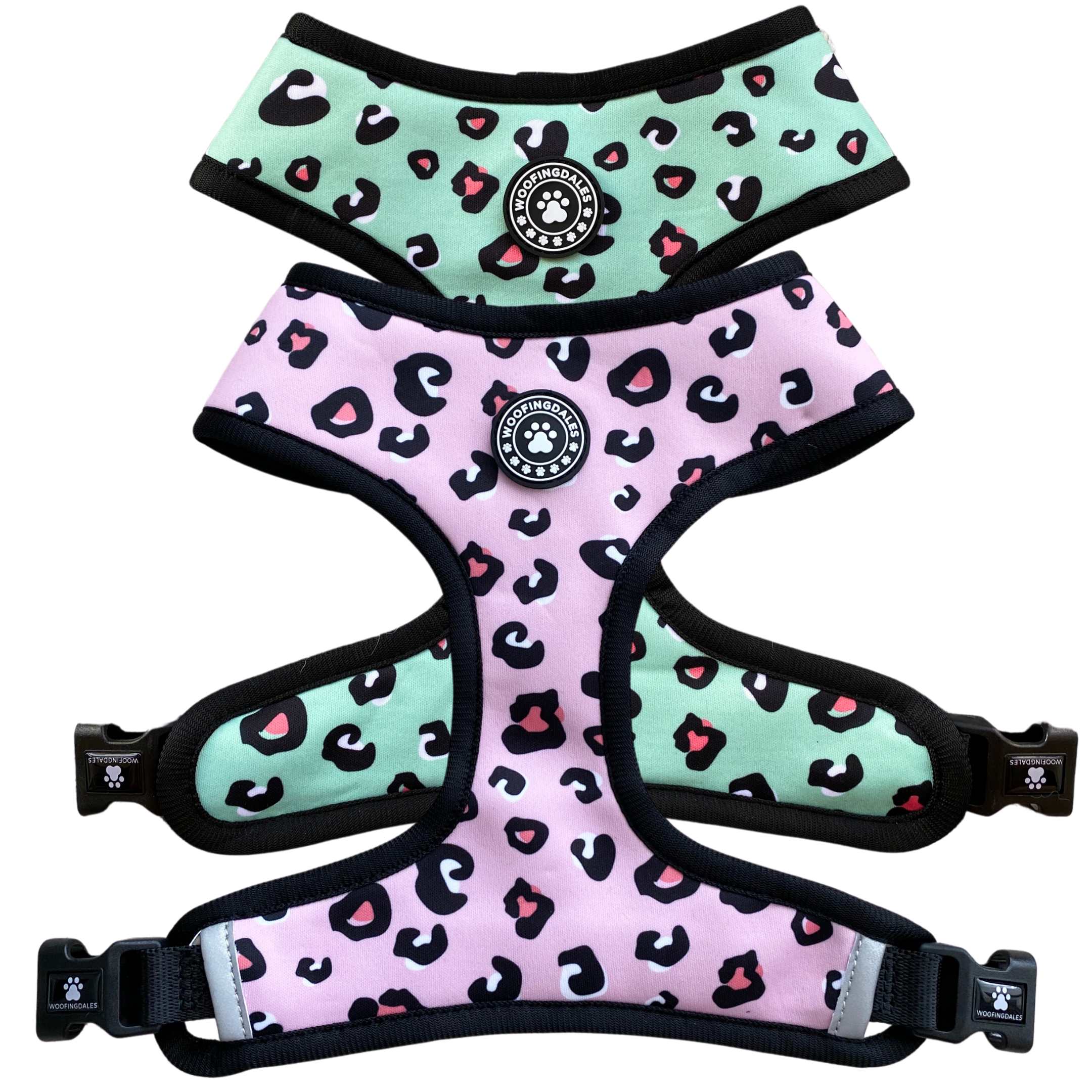 Neon Leopard dog harness – The Woof Woof